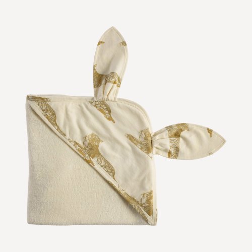 bunny hoooded towel | classic tiger | organic cotton jersey
– kate quinn