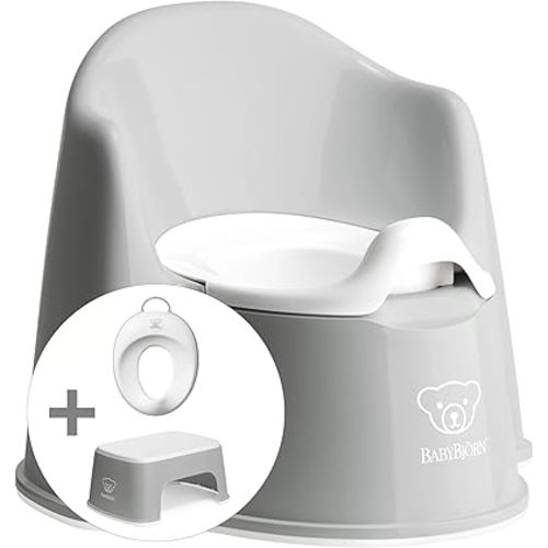 BabyBjorn Potty Training Bundle, Grey/White