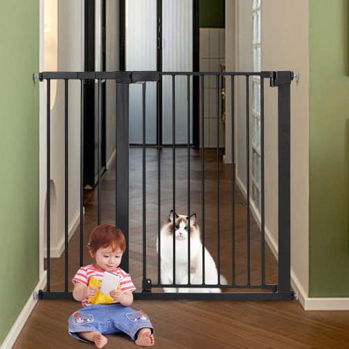 Baby Safety Gate, 36" Tall, 29.5-43.3" for Stairs and Doorway,Gate for Ages 6 to 36 Months,Black