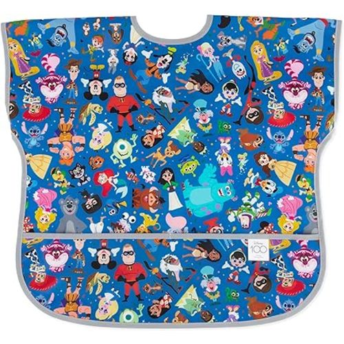 Bumkins Bibs, Baby and Toddler Bibs, Bibs for Girls and Boys, Large for 1-3 Years, Short Sleeve Waterproof Bib for Kids