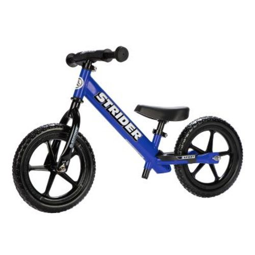 Strider Sport 12" Kids' Balance Bike - Blue: Adjustable Handlebar & Seat, Steel Frame