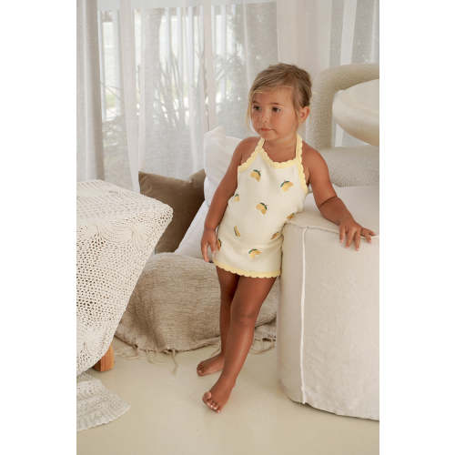 BIRDIE HALTER DRESS - LIMONE