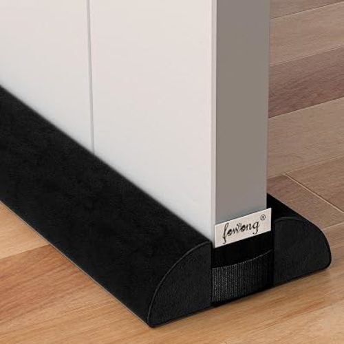 fowong Under Door Draft Stopper 30" to 36" Adjustable Draft Stopper for Bottom of Door, Soundproofing Noise Blocker Seal Gap up to 1.7", Easy to Install, Black