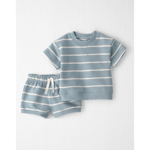 Baby 2-Piece Organic Cotton Top & Short Set in Stripes - Little Planet | Carter's