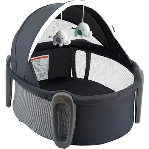 Pamo babe Portable Bassinet and Play Space Baby Dome with Toys and Canopy Travel Crib for Newborn