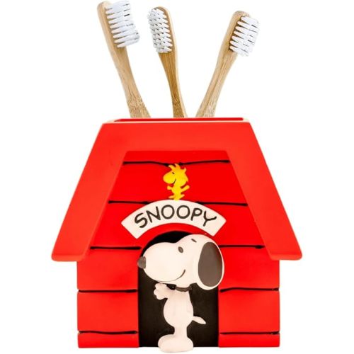 Peanuts Snoopy Toothbrush Holder - Makeup Brushes/Pens Tumbler, (Officially Licensed Product) by Franco Collectibles