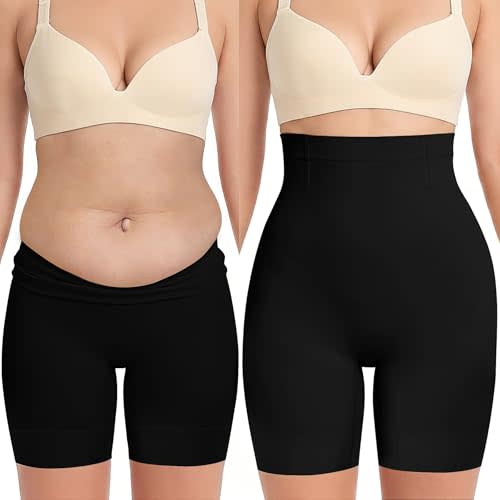 sellto Shapewear Tummy Control High Waisted Body Shaper Shorts Women Smooth Girdles Under Dresses Shorts Thigh Slimmer