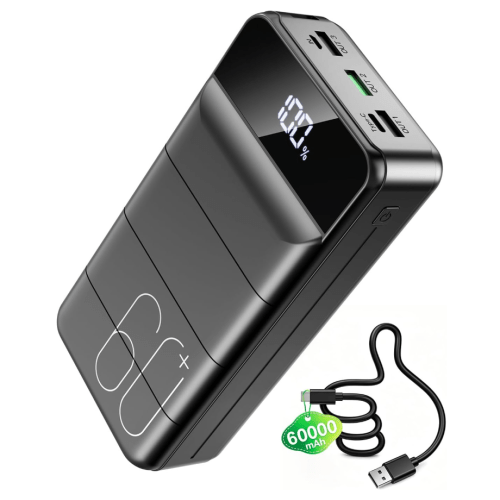 Portable Charger 60000mAh Power Bank 22.5W Fast Charging USB C Battery Pack