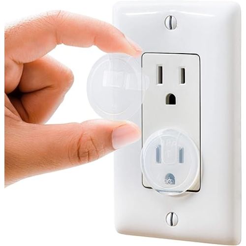 Clear Outlet Covers (50 Pack) Value Pack – Baby Safety Outlet Plug Covers – Durable & Steady – Child Proof Your Outlets Easily