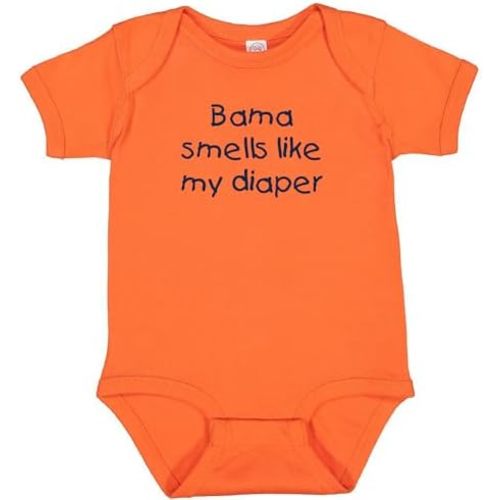Auburn Fan BamaSmells Like My Diaper Baby Bodysuit Outfit