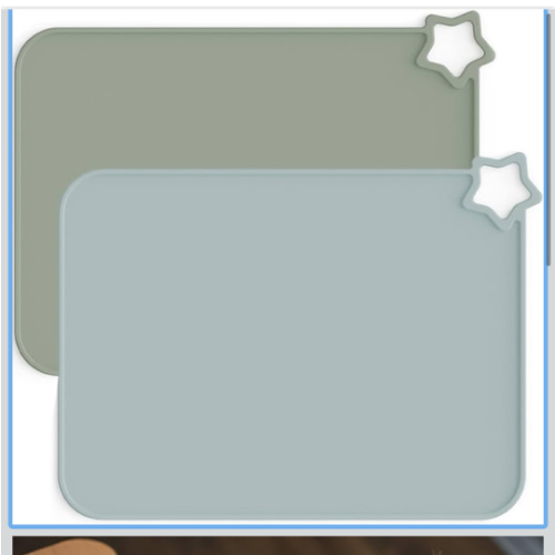 Moonkie Silicone Placemats for Baby & Kid, Stain-Proof Non-Slip Toddler Food Mats Eating Table Mat with 2 Packs