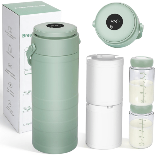 Portable Breast Milk Cooler for Outdoors & Work, 360° Total Cooling Keeps Milk F