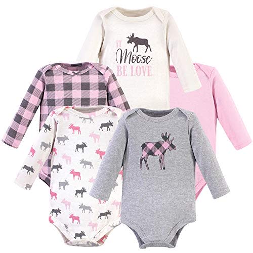 Hudson Baby unisex-baby Cotton Long-sleeve Bodysuits