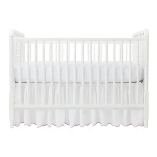 Pink Pique Crib Skirt