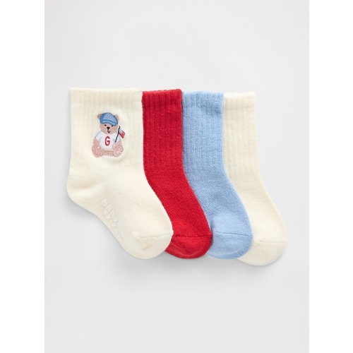 Toddler Brannan Bear Americana Crew Socks (4-Pack)