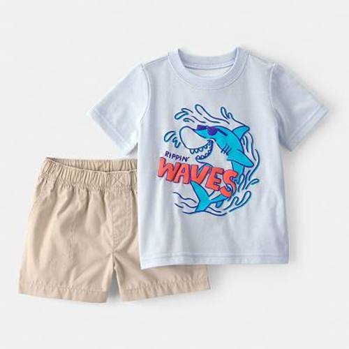 Baby Boy Carter's 2-Piece Shark Top & Shorts Set