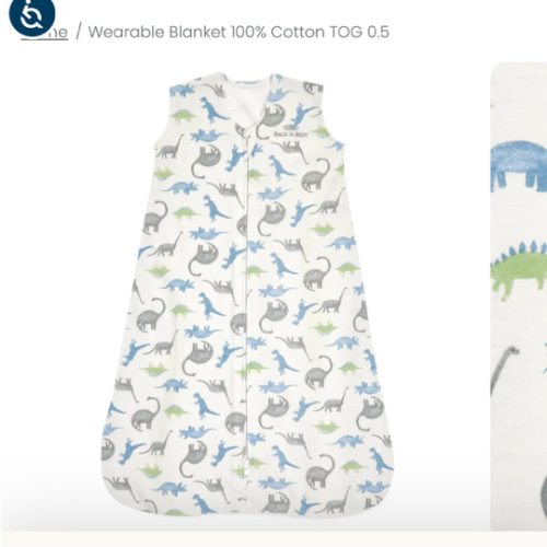 100% Cotton Wearable Blanket Dinosauria | Small| HALO US