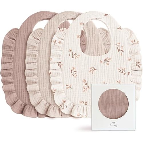Konssy Muslin Baby Bibs 3-Pack