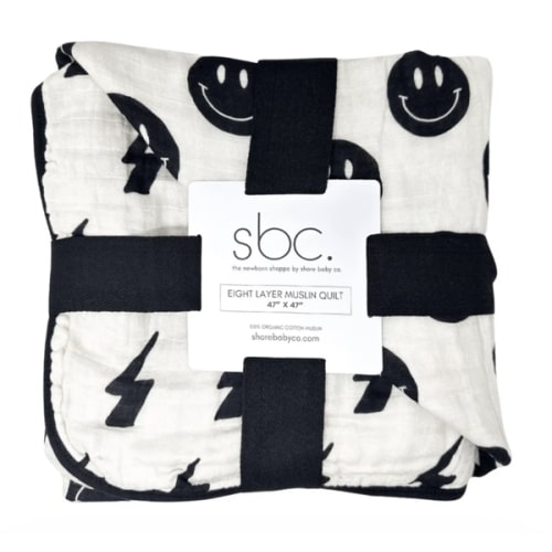 Bowie x Smiley Organic Muslin Quilt
