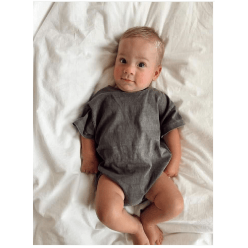 Baby Garment-Dyed T-Shirt Romper (3-18m) - 4 Colors | AT NOON STORE