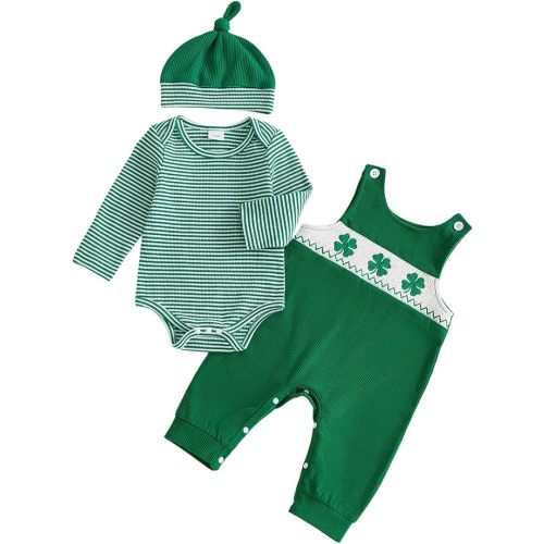 Baby Boy Newborn Romper+Overall Pants+Hat