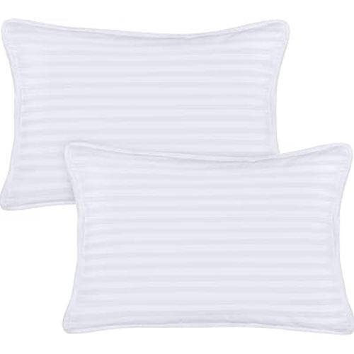 Utopia Bedding Toddler Pillow (White, 2 Pack), 13x18 Pillows for Sleeping, Soft and Breathable Cotton Blend Shell, Small Kids Pillow Perfect for Toddler Bed and Travel (Intended for Age 2 and up)
