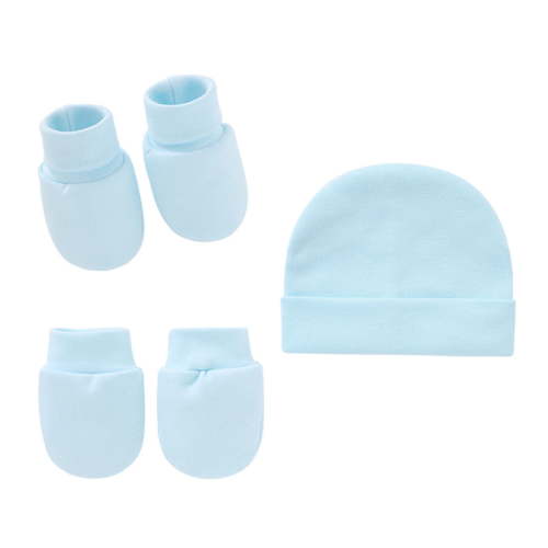 Newborn Hat Socks Gloves Set Anti-scratch Knit Elastic Soft Warm Photography Props Infant Accessory Baby Bonnet Beanie Gloves Socks Set
