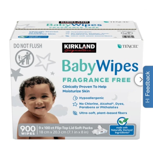 Kirkland Signature Baby Wipes Fragrance Free, 900-count | Costco