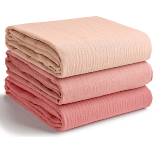 100% Cotton Muslin Swaddle Blankets Pack of 3