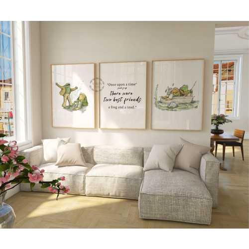 Frog and Toad Book Poster Set: Kids Room Decor (Digital Download)