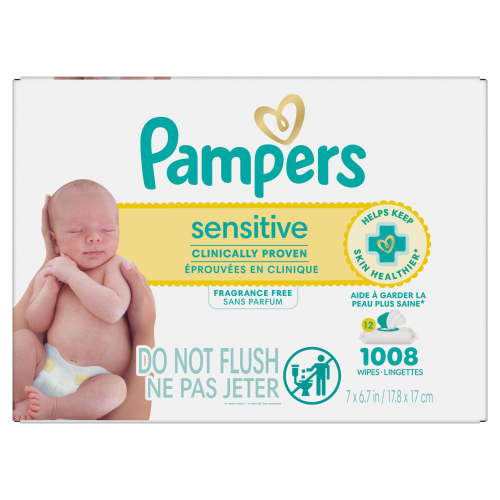 Baby Wipes Pampers Sensitive, Clinically Proven, Fragrance Free, Water Based, Hypoallergenic Baby Wipes - Walmart.ca