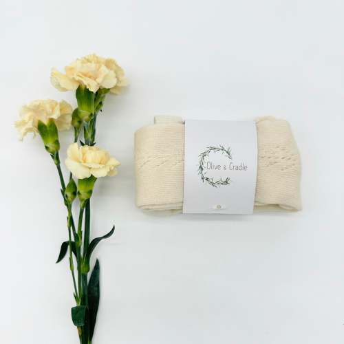 French Lace Cotton Tights – Olive and Cradle