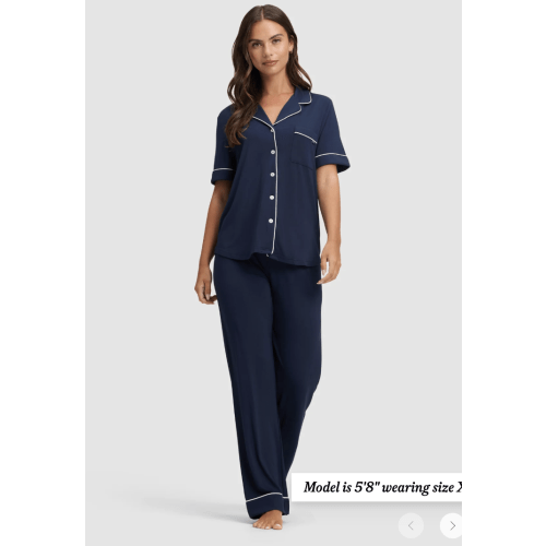 Women's Bamboo Stretch-Knit Short Sleeve & Pant PJ Set | Cozy Earth