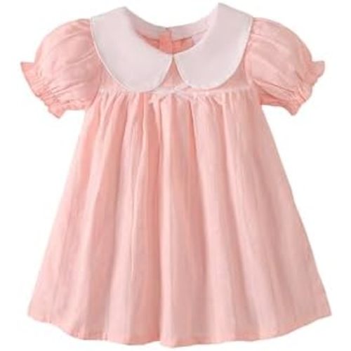 Kucnuzki Baby Girl Clothes Cute Spring Summer Sun Dresses Toddler Casual Puff Sleeve Floral Dress Girls Summer Outfits