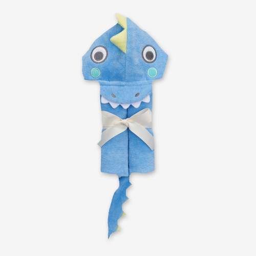 Blue Dino Hooded Baby Bath Wrap – Elegant Baby