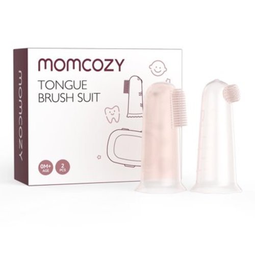 Momcozy Silicone Finger Toothbrush for Baby,Infant,Toddler,Training Teething, Oral Cleaner, 2 Pcs