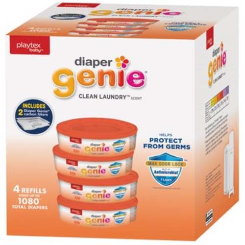 Playtex Diaper Genie Max Fresh Refill bags with a Clean Laundry Scent and Anti-Microbial, 1,080 count, PLUS 2 carbon filters | Costco