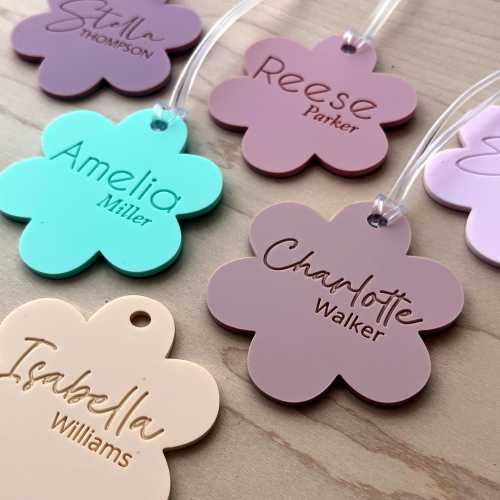 Daisy Backpack Tags Personalized, Luggage Tag, Bag Tags, Name Tag For Backpacks, Personalized ID Tag, Custom Luggage Tag, Travel Accessories