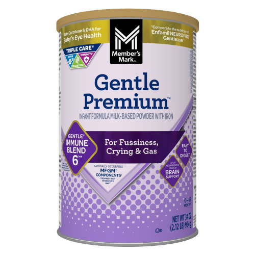 Member's Mark Premium Gentle Baby Formula Powder with Iron, 34 oz.