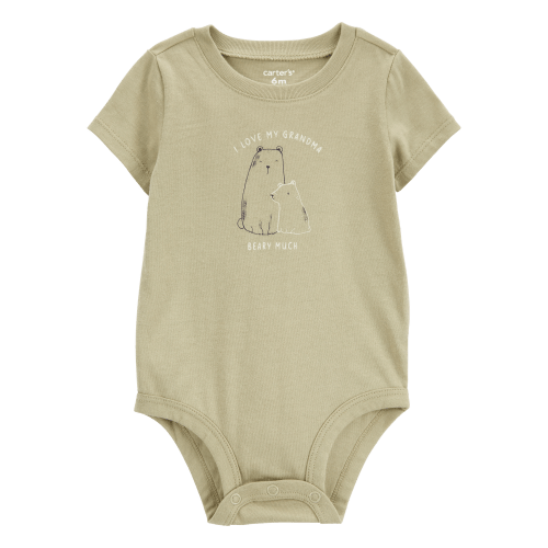 Baby Grandma Short-Sleeve Bodysuit - Olive - Carter's | Carter's