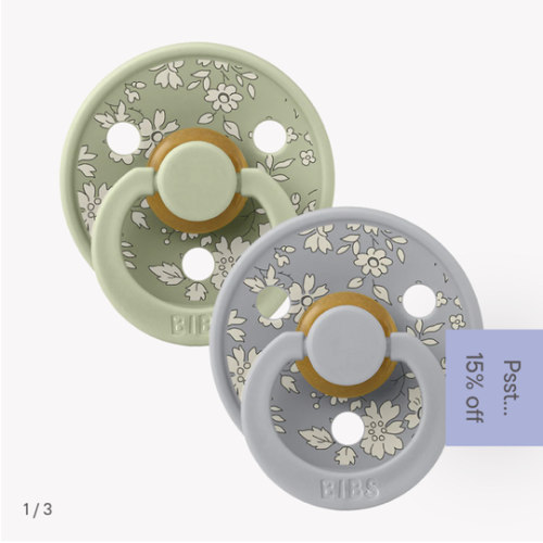 BIBS x LIBERTY Colour Pacifiers 2 Pack Capel - Sage Mix – Bibsworld store US