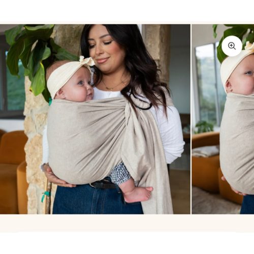 Piper Ring Sling Baby Carrier - Tan Hemp Cotton Blend | hope&plum