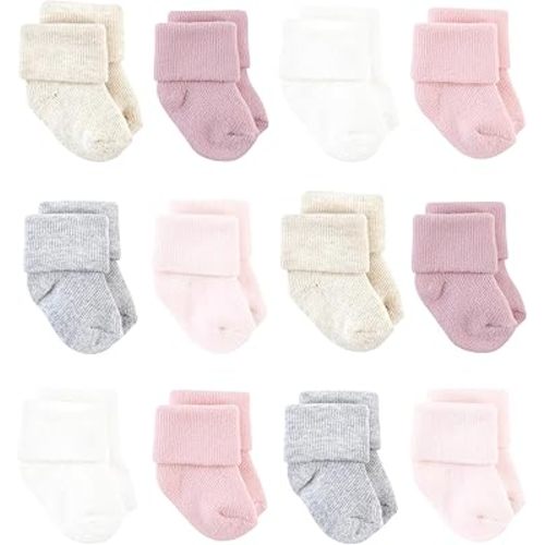 Hudson Baby Basics Unisex Baby Cozy Terry Baby Sock 12-Pack