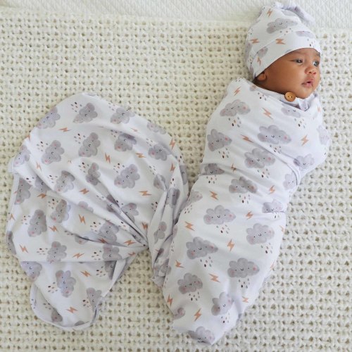 Cloudy Cuddles Oversized Swaddle Blanket