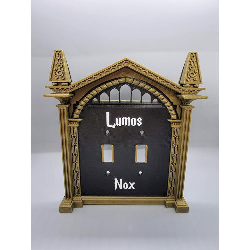 HP Themed Customizable Double Light Switch Cover