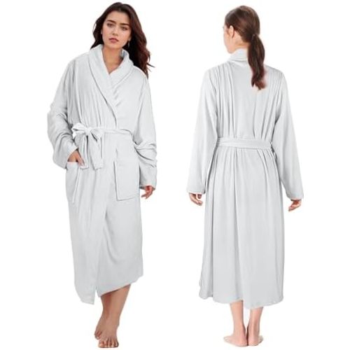 Catalonia Women's Long Bathrobe, Soft Fleece Robe, Comfy Sleepwear Nightgown