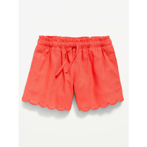 Linen-Blend Shorts for Toddler Girls