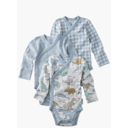Sterling Side Snap Organic Cotton Assorted 3-Pack Bodysuits