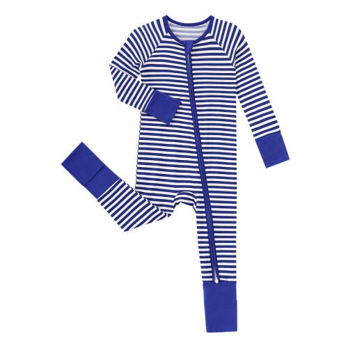 Zip Romper Pajamas Deep Blue