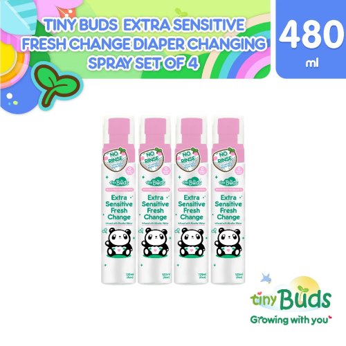 Tiny Buds Extra Sensitive Fresh Change Diaper Changing Spray 120Ml set of 4